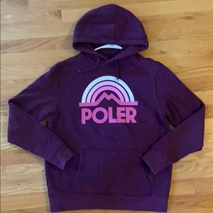 Poler Purple Hoodie Sweatshirt Small